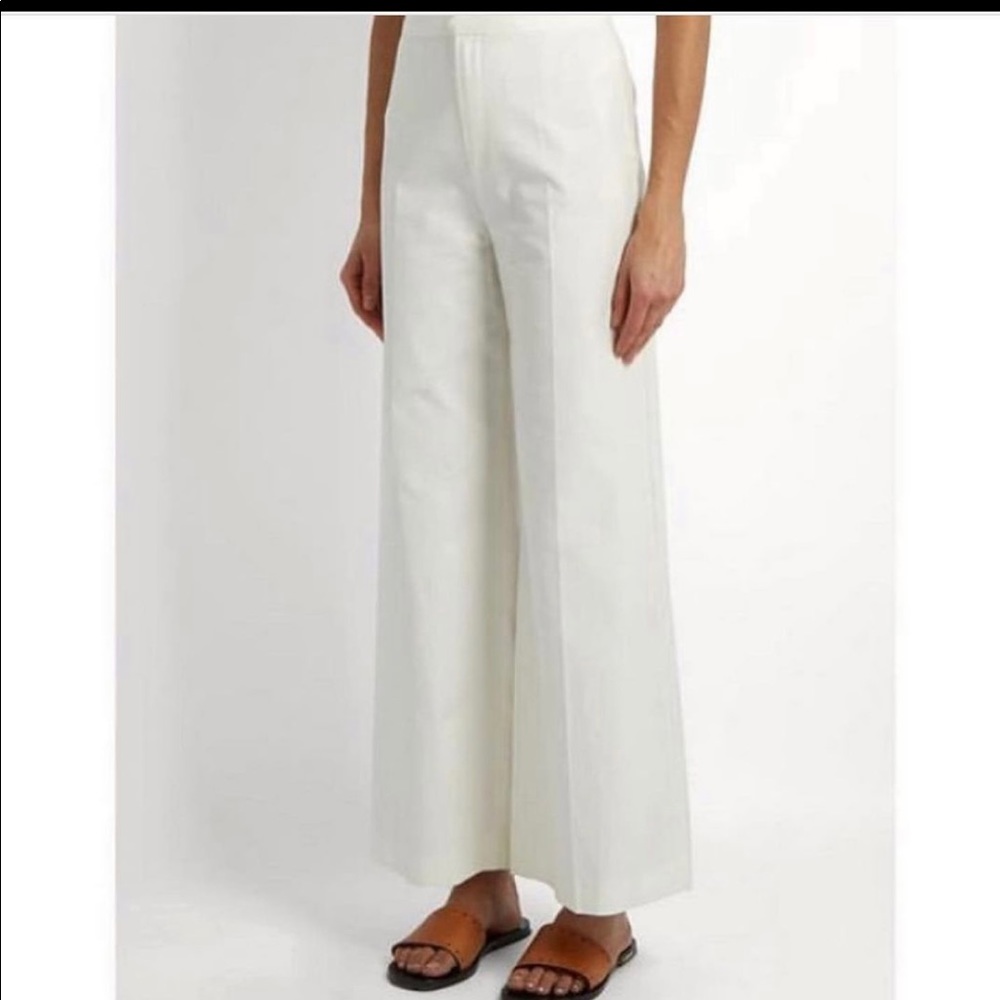 ISABEL MARANT cotton linen blend wide leg pants.